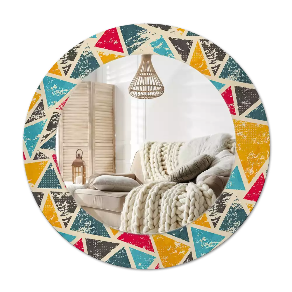 Espelho decorativo redondo Composição retrô