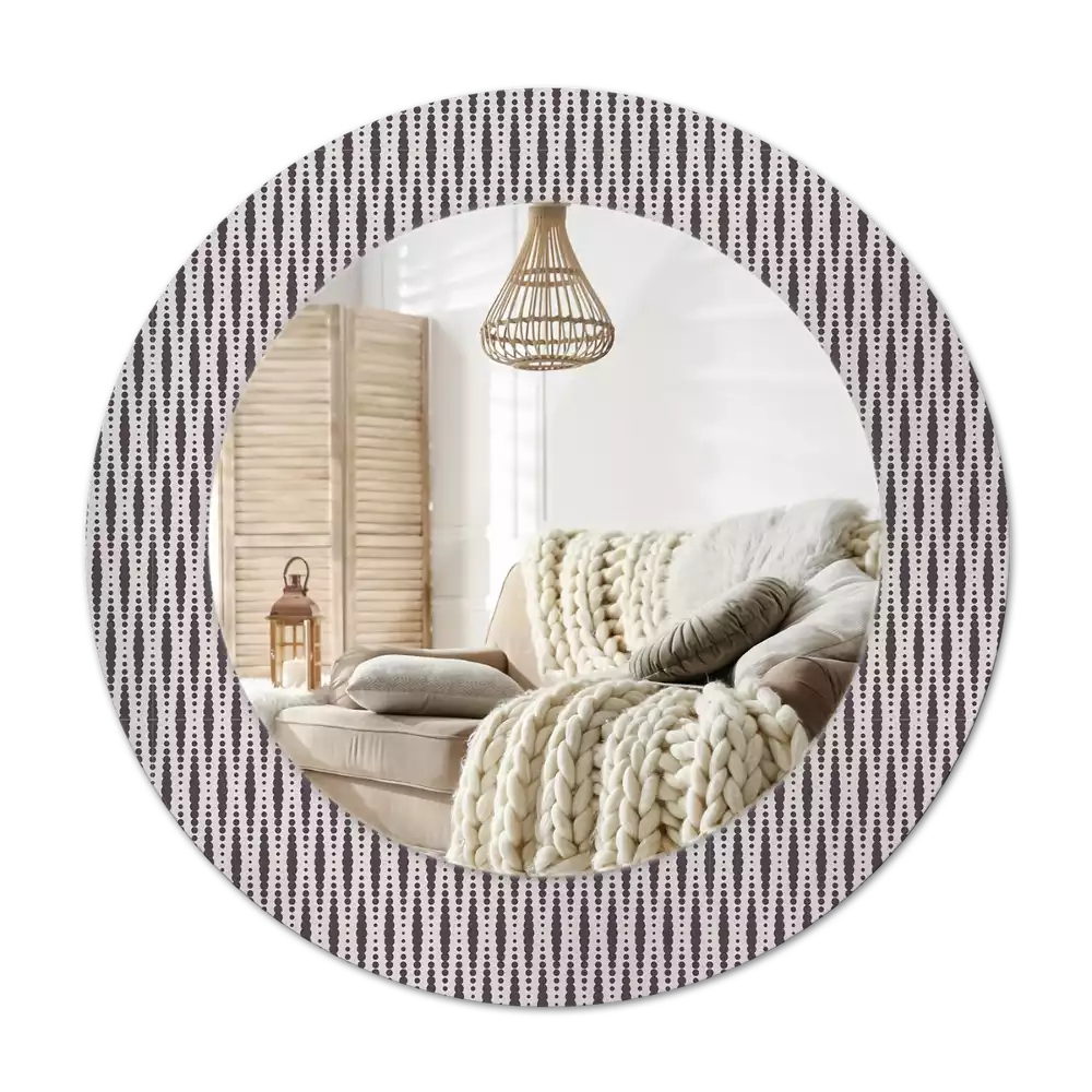 Espelho redondo decorativo Padrão de pontos geométricos