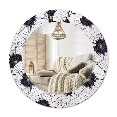 Espelho redondo decorativo Arranjo floral