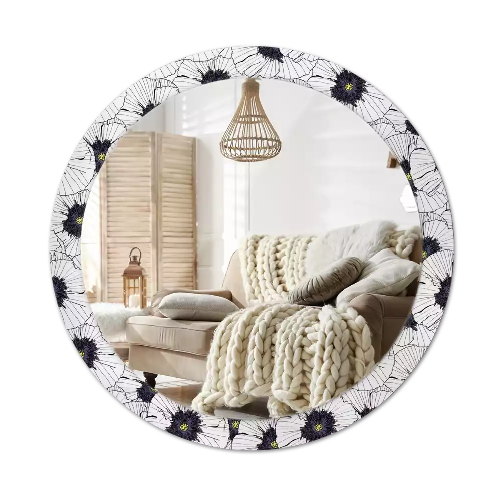 Espelho redondo decorativo Arranjo floral