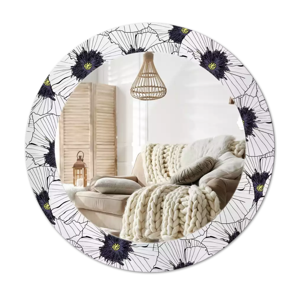 Espelho redondo decorativo Arranjo floral