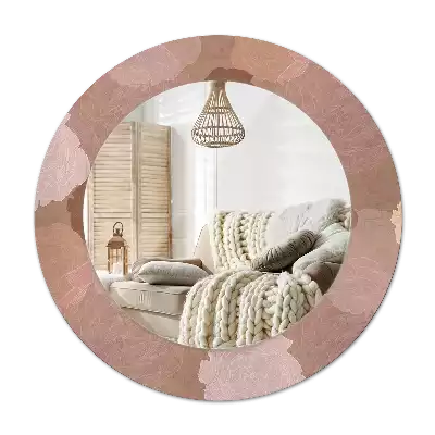 Espelho decorativo redondo Composição de rosas