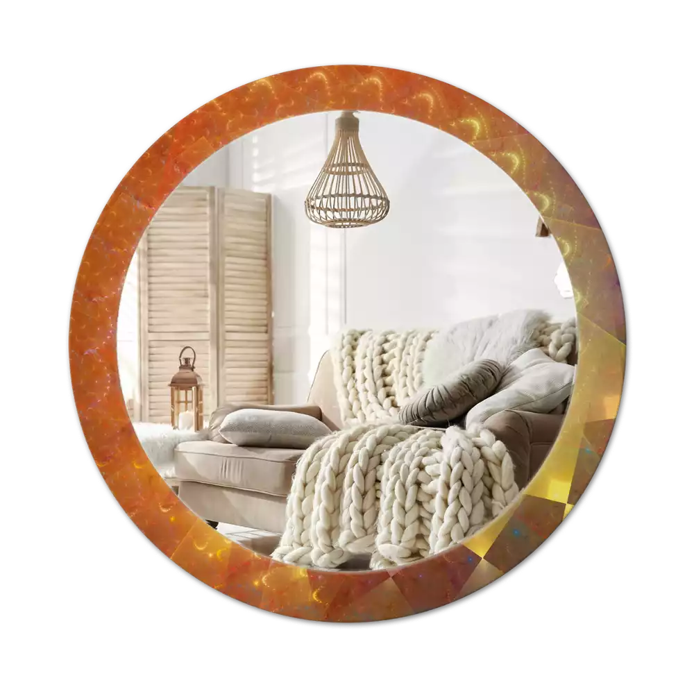 Espelho decorativo redondo Abstração espiral