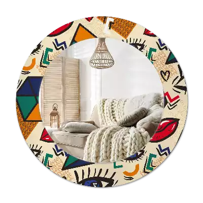 Espelho decorativo Redondo Estilo pop art