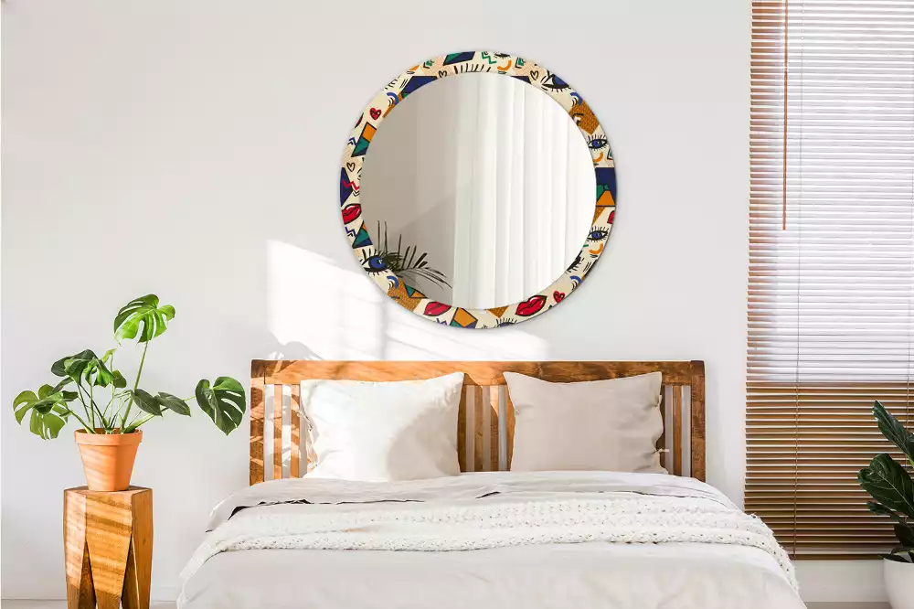 Espelho decorativo Redondo Estilo pop art