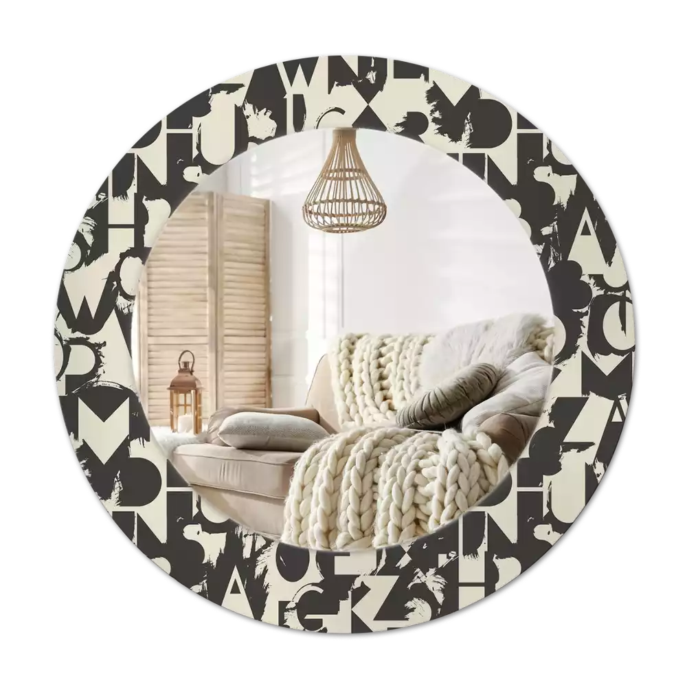 Espelho redondo decorativo Cartas