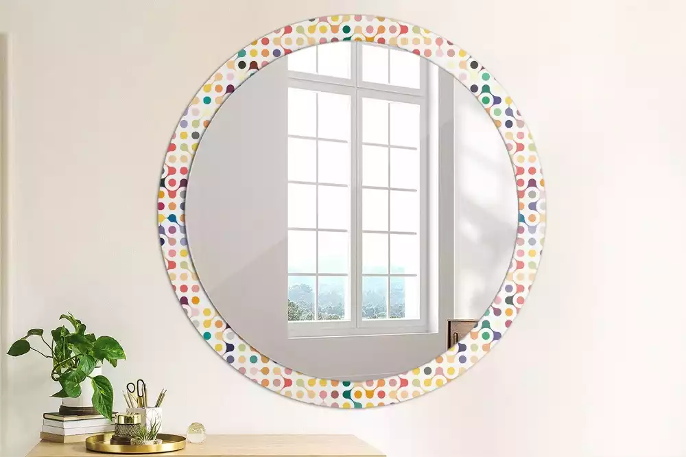 Espelho redondo decorativo Pontos de pop art