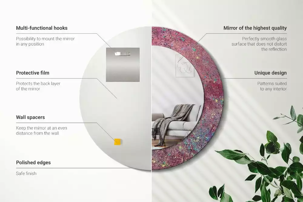 Espelho redondo decorativo Festival de cores