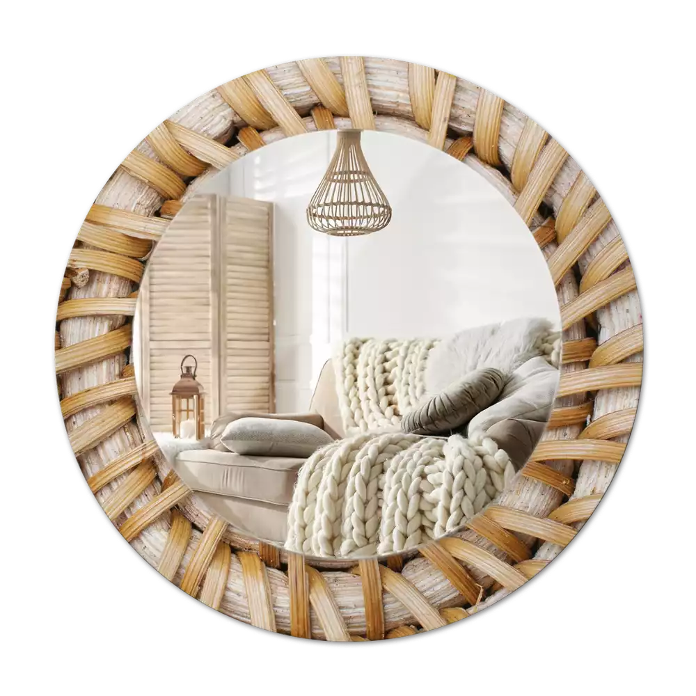 Espelho redondo decorativo Trança
