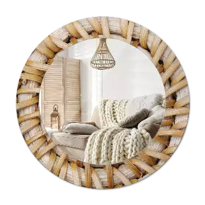 Espelho redondo decorativo Trança