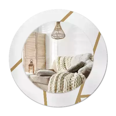 Espelho redondo decorativo Composição linear