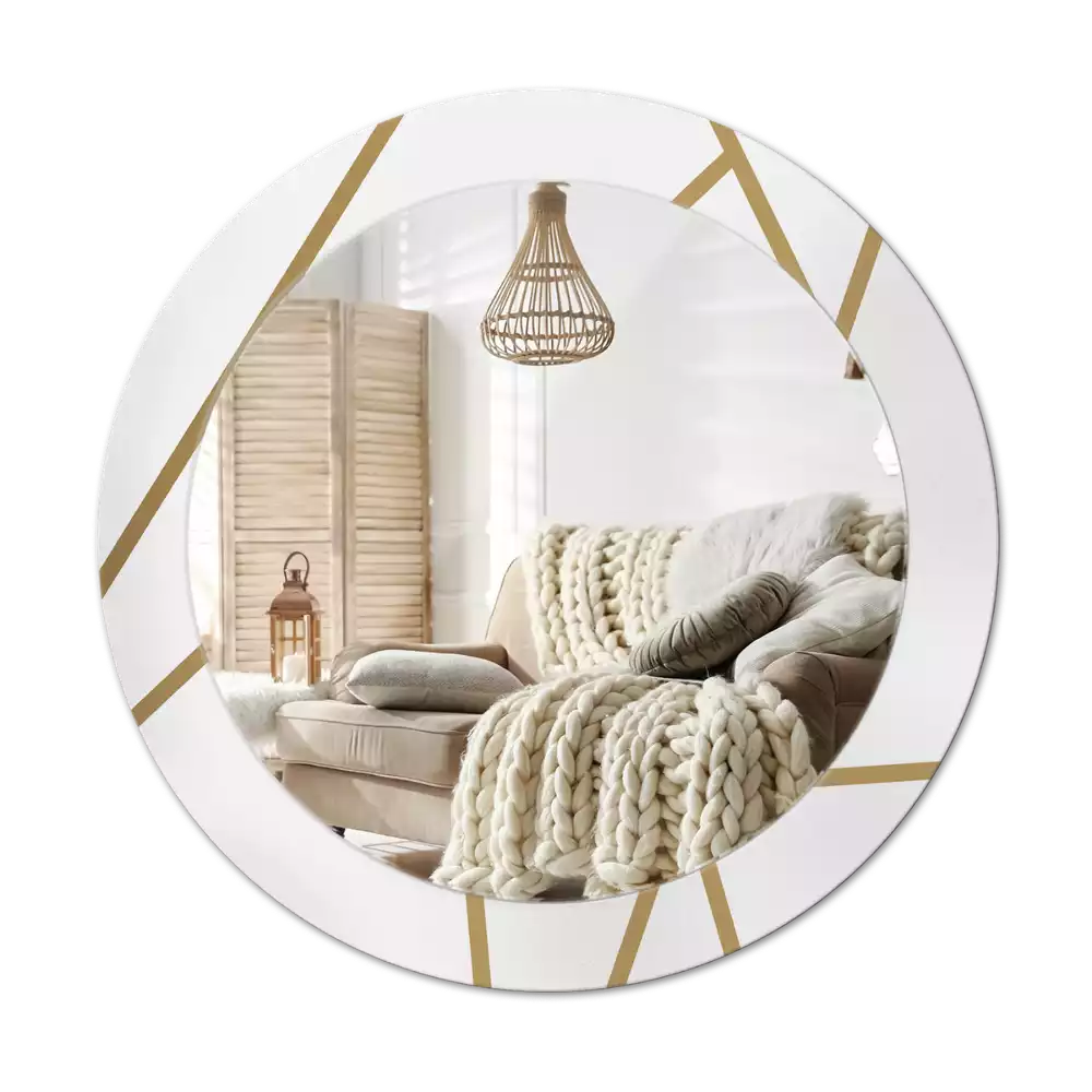 Espelho redondo decorativo Composição linear