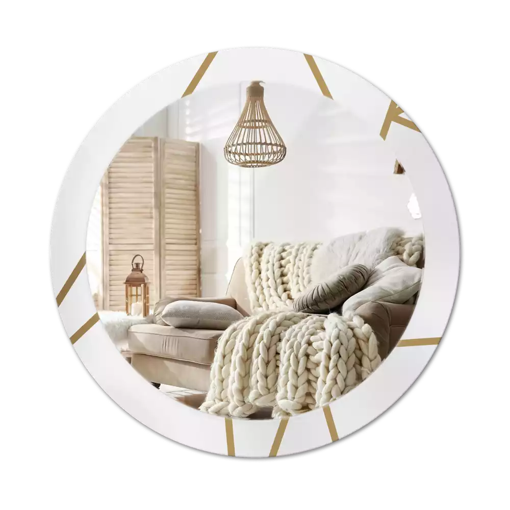 Espelho redondo decorativo Composição linear