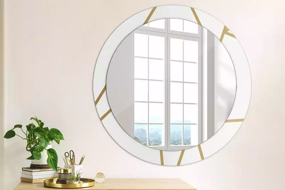 Espelho redondo decorativo Composição linear