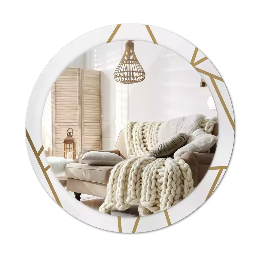 Espelho redondo decorativo Composição linear