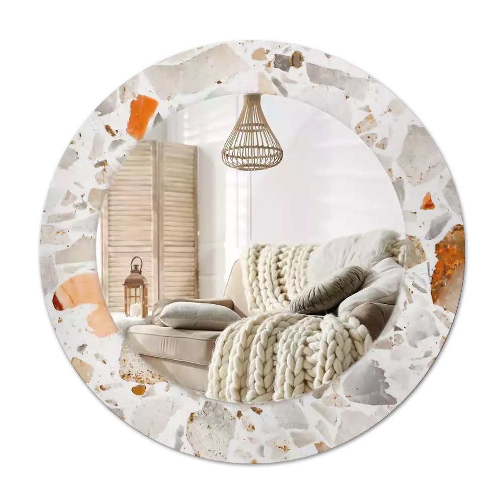 Espelho decorativo redondo Estilo terrazzo