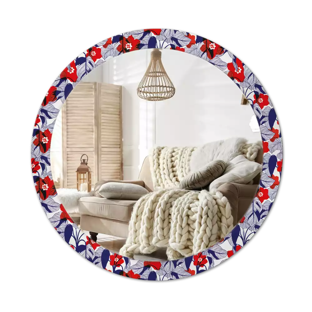 Espelho redondo decorativo Filodendros