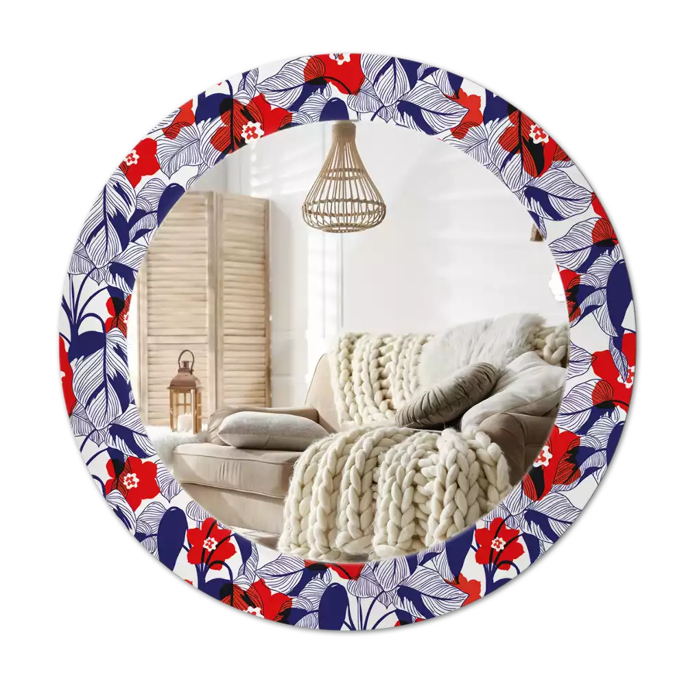 Espelho redondo decorativo Filodendros