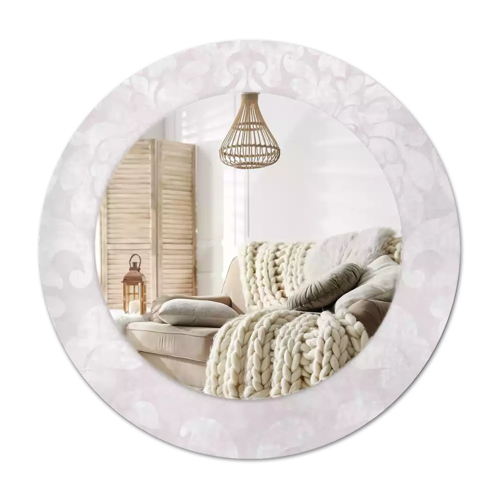 Espelho redondo decorativo Textura rococó