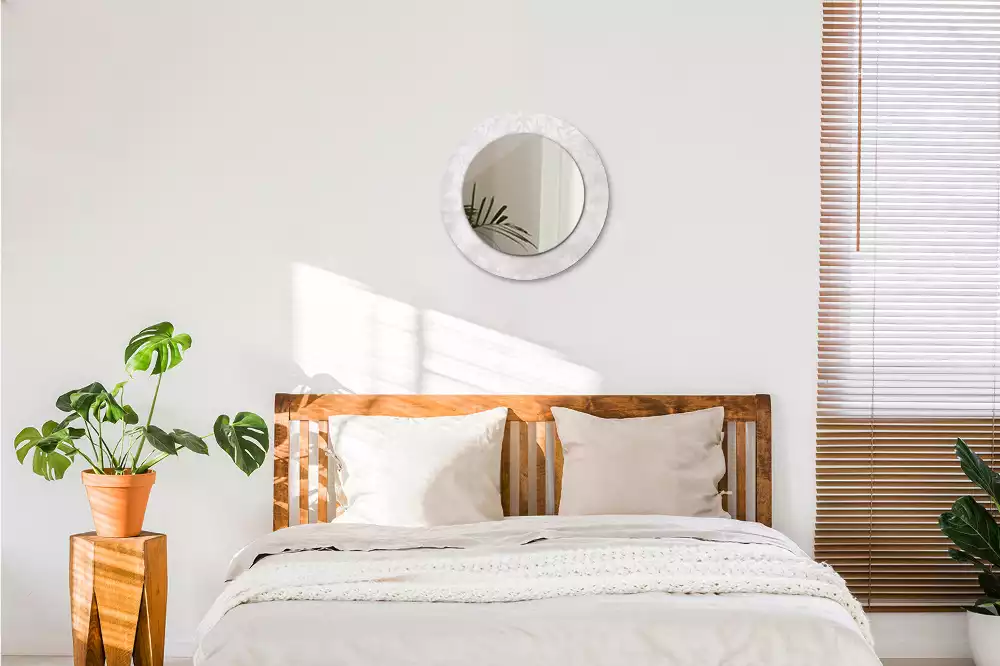 Espelho redondo decorativo Textura rococó