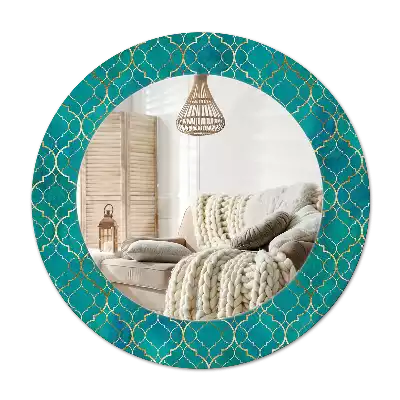 Espelho decorativo redondo Composição de cores