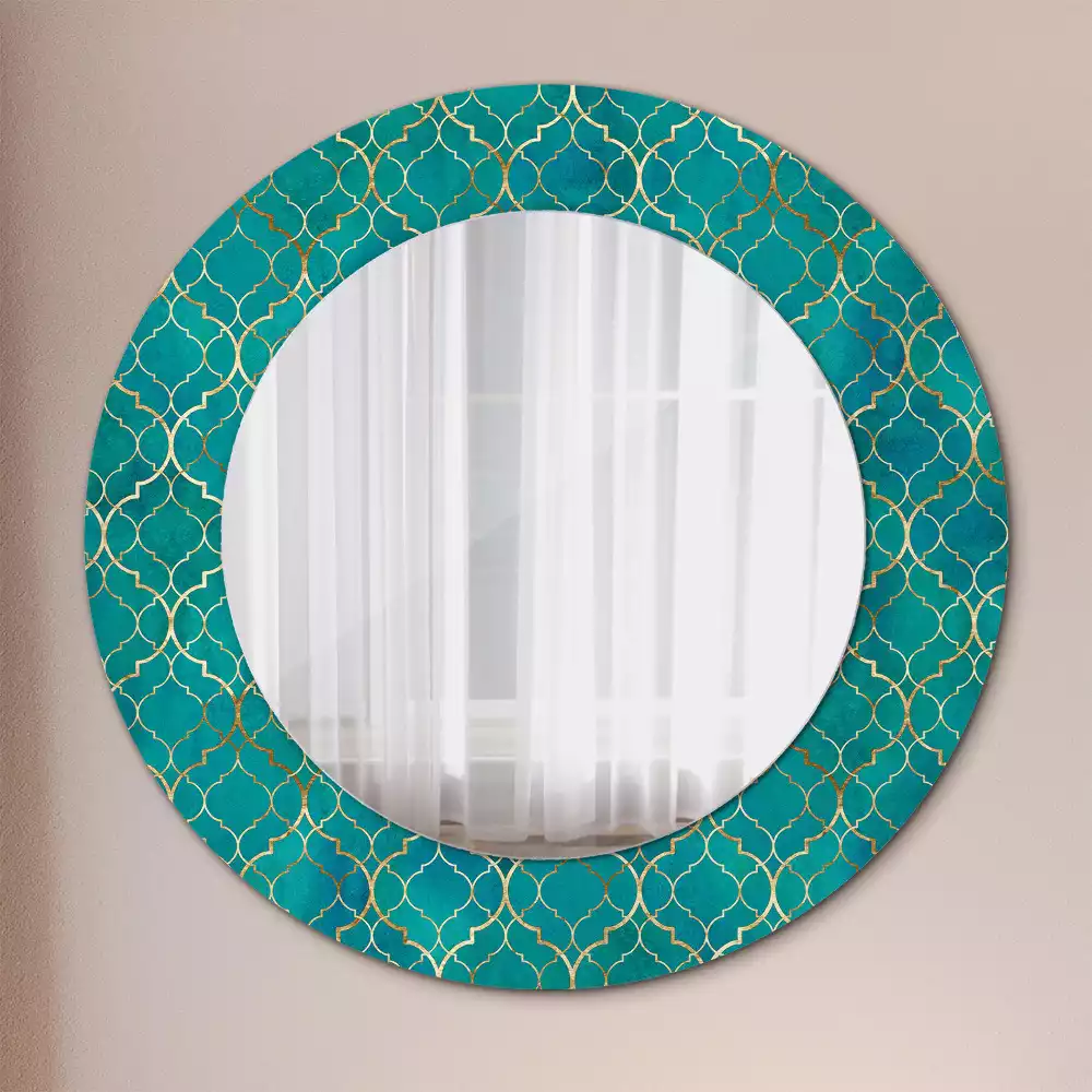 Espelho decorativo redondo Composição de cores