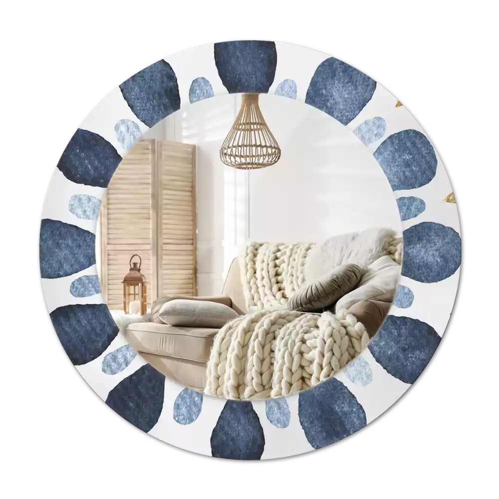 Espelho redondo decorativo Mandala da lua