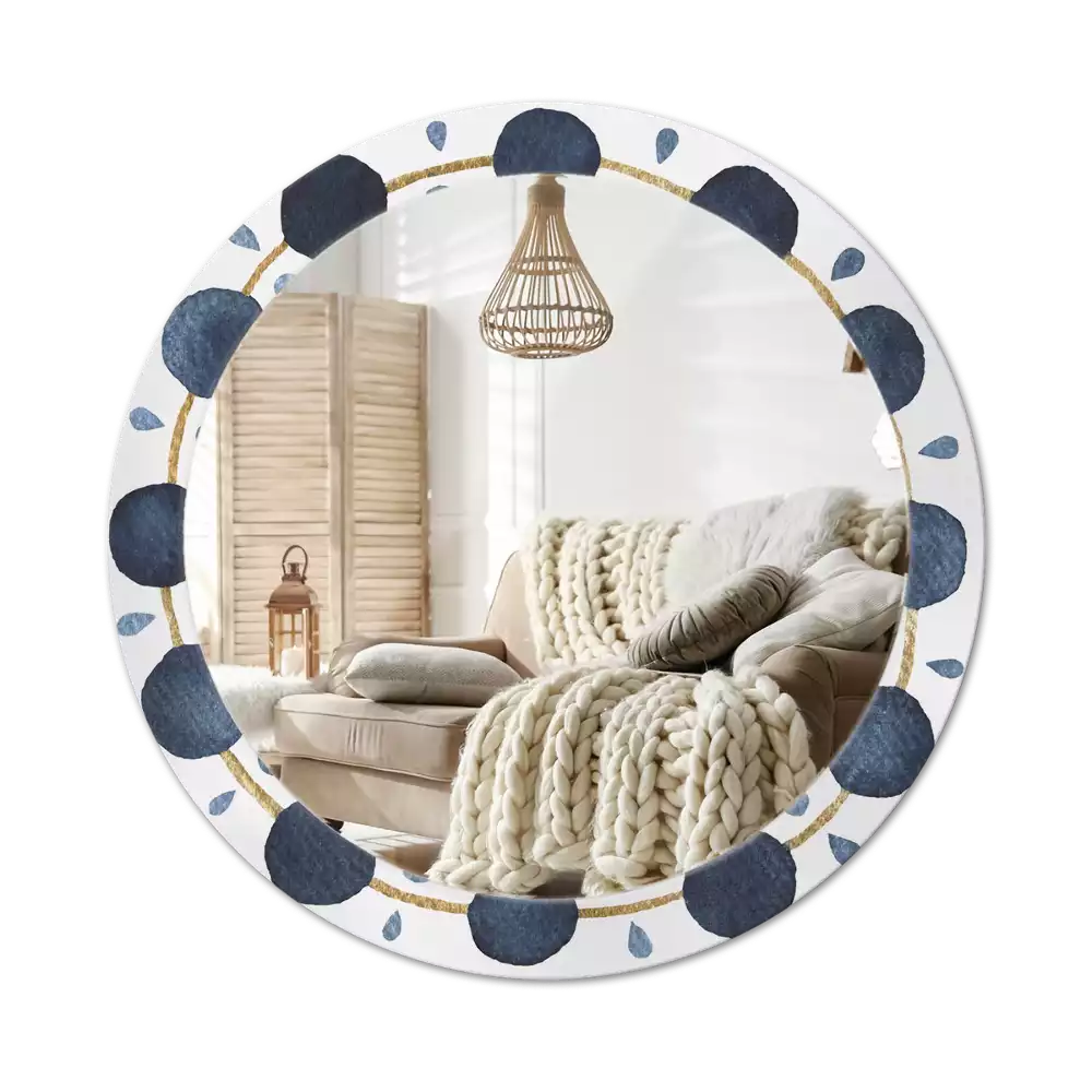 Espelho redondo decorativo Mandala da lua