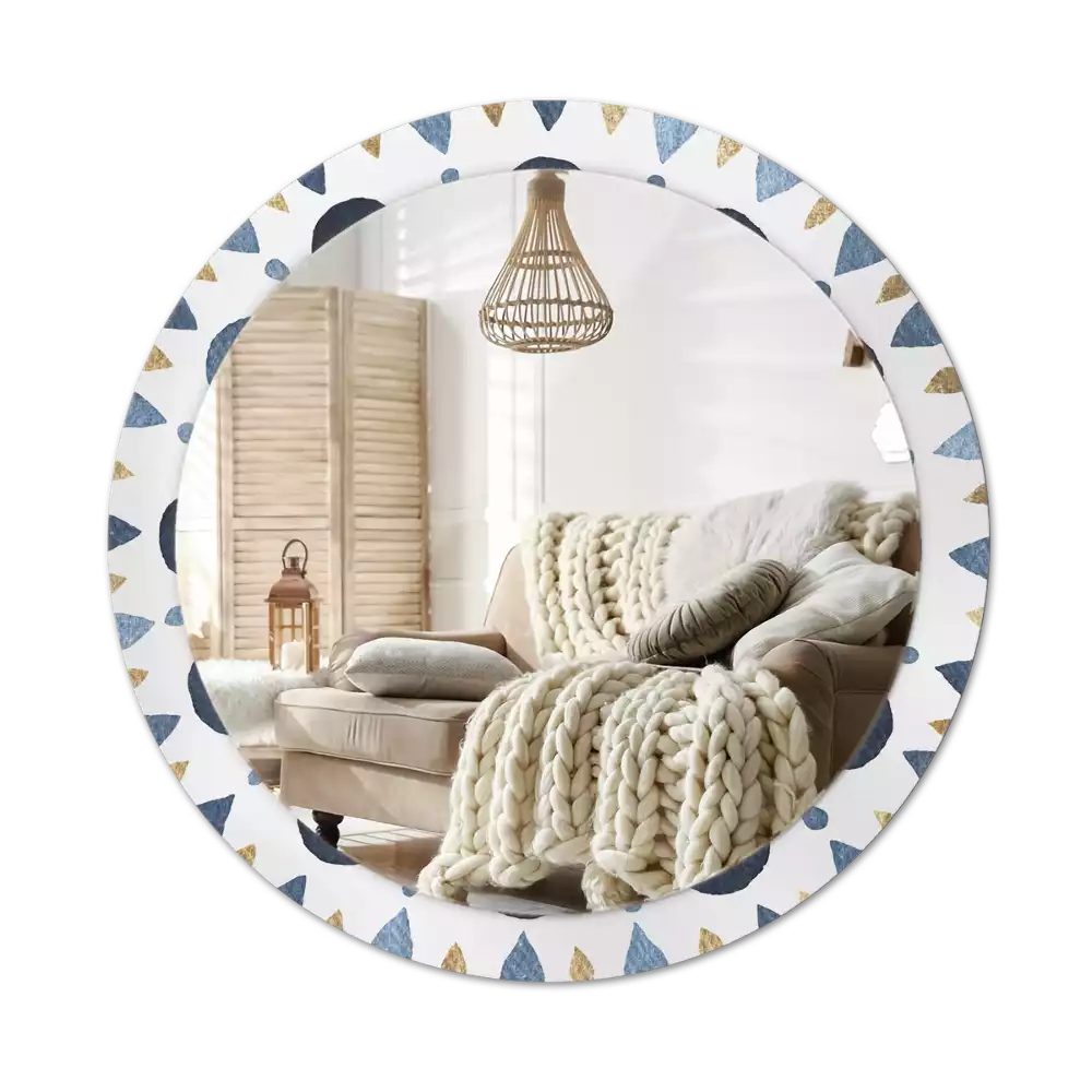 Espelho redondo decorativo Mandala da lua