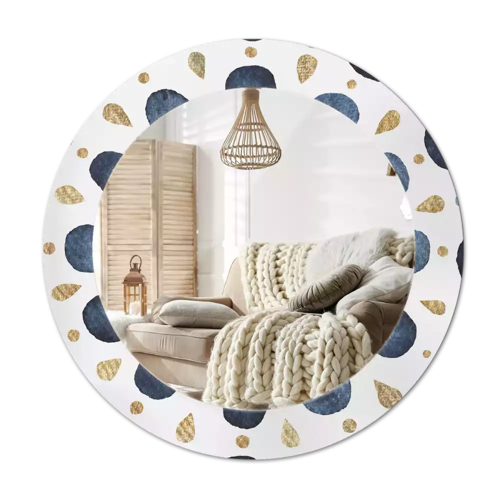 Espelho redondo decorativo Mandala da lua