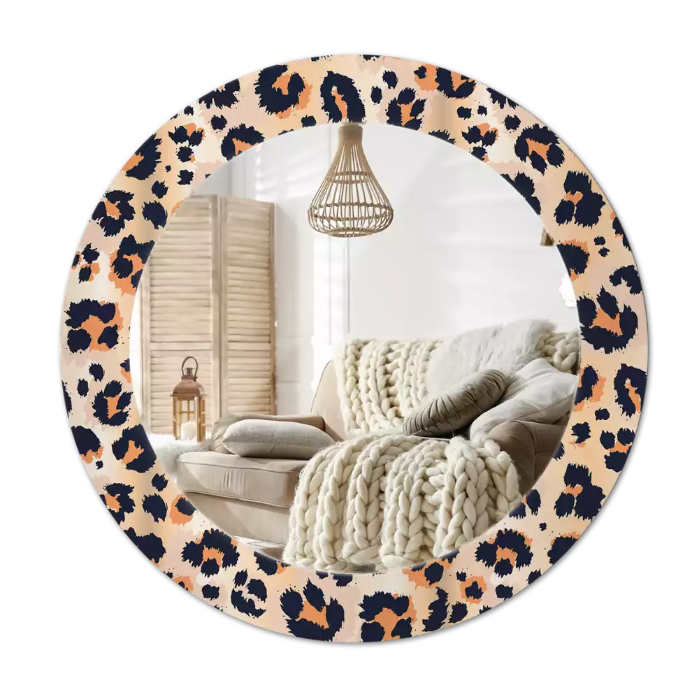 Espelho redondo decorativo Padrão manchado