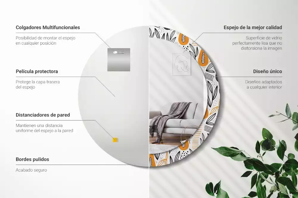 Espelho decorativo redondo Mamões