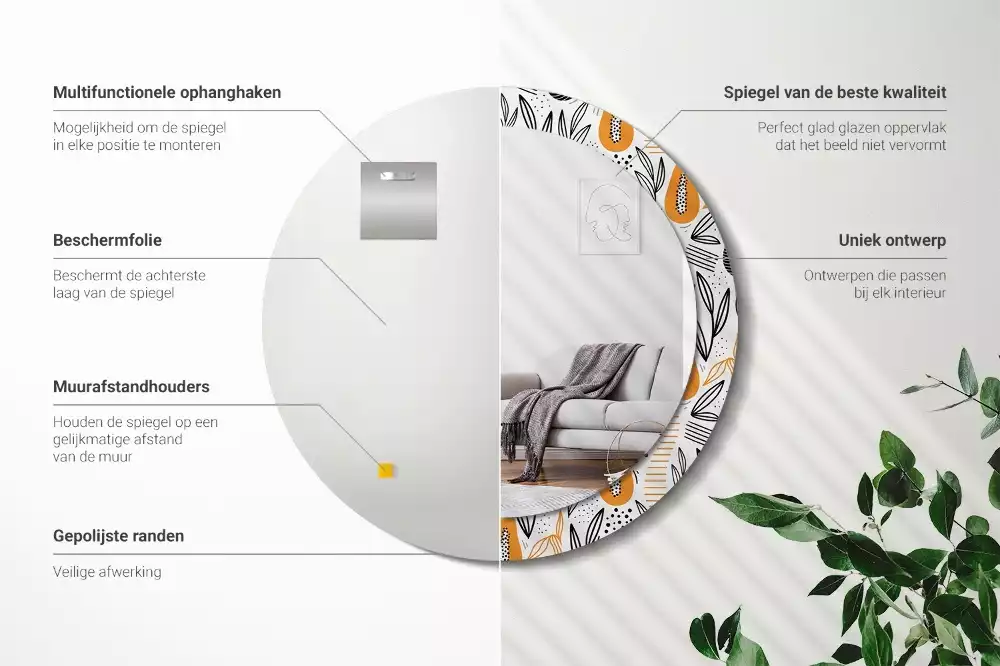 Espelho decorativo redondo Mamões