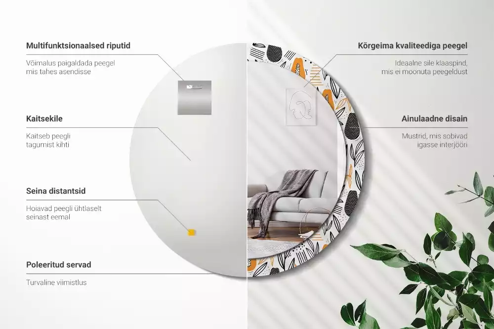 Espelho decorativo redondo Mamões