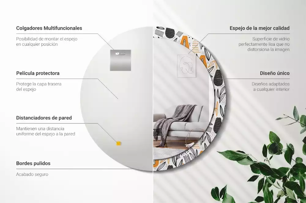 Espelho decorativo redondo Mamões