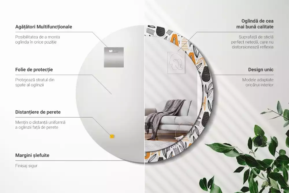 Espelho decorativo redondo Mamões