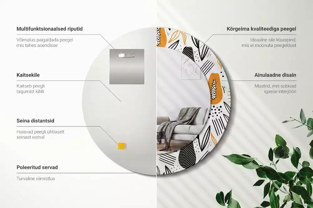 Espelho decorativo redondo Mamões