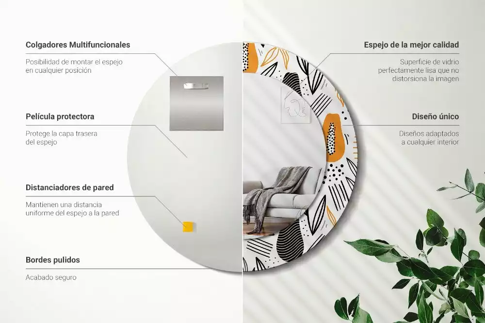 Espelho decorativo redondo Mamões