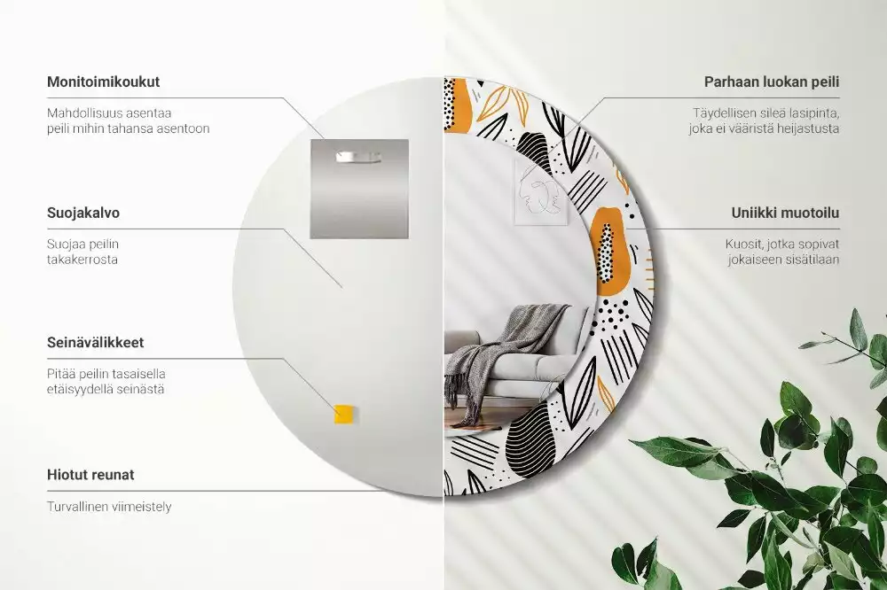 Espelho decorativo redondo Mamões