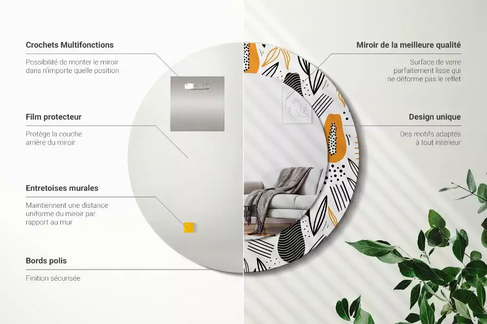 Espelho decorativo redondo Mamões