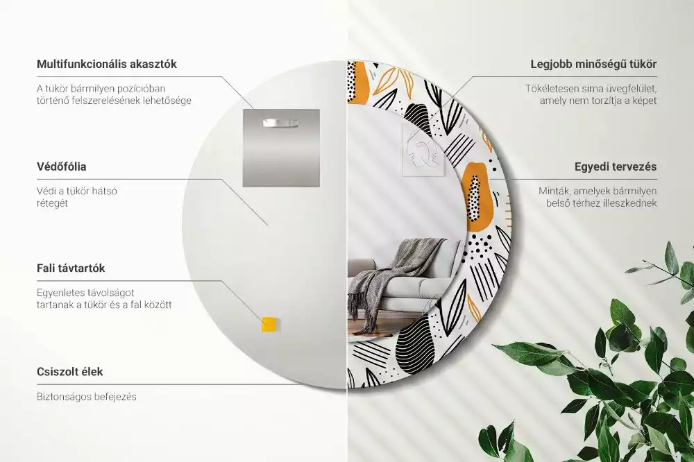 Espelho decorativo redondo Mamões