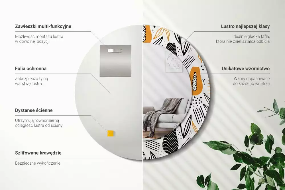 Espelho decorativo redondo Mamões