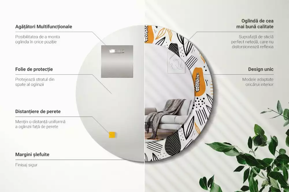 Espelho decorativo redondo Mamões