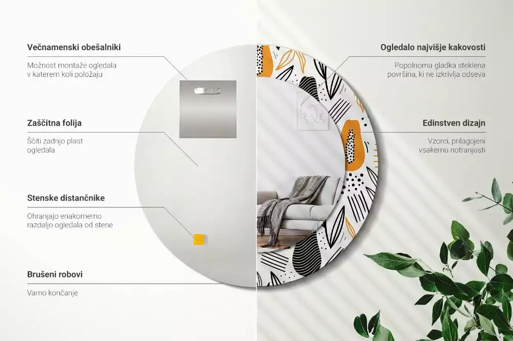 Espelho decorativo redondo Mamões