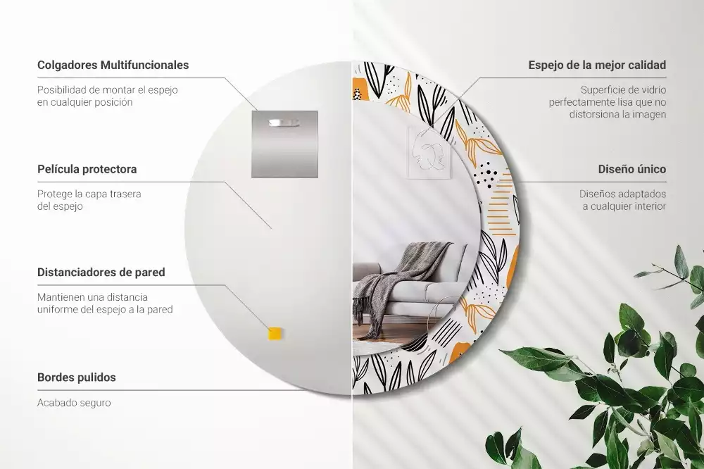 Espelho decorativo redondo Mamões