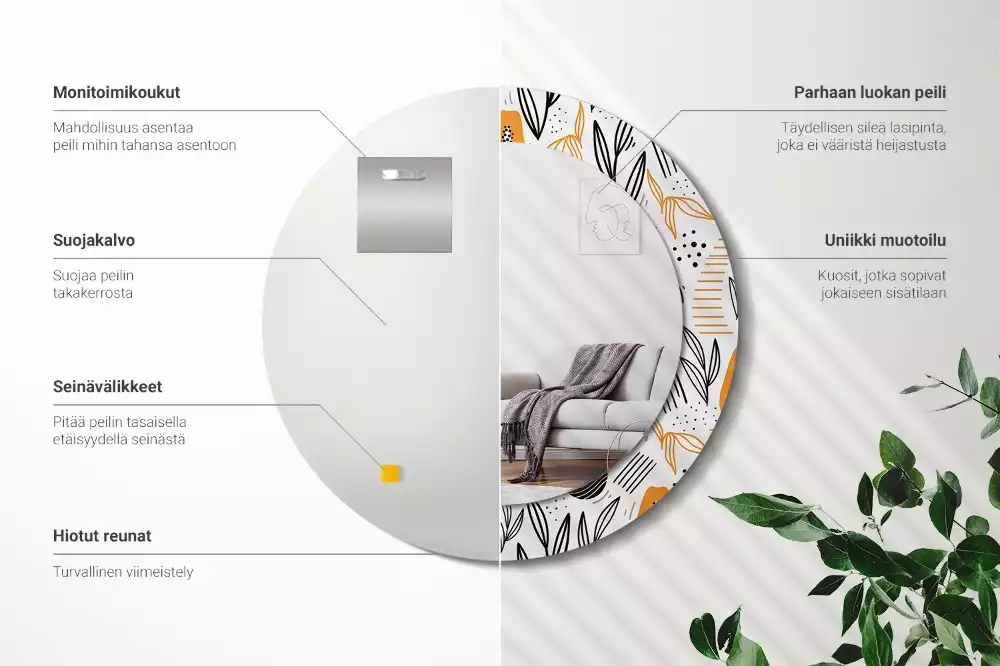 Espelho decorativo redondo Mamões