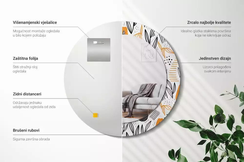 Espelho decorativo redondo Mamões