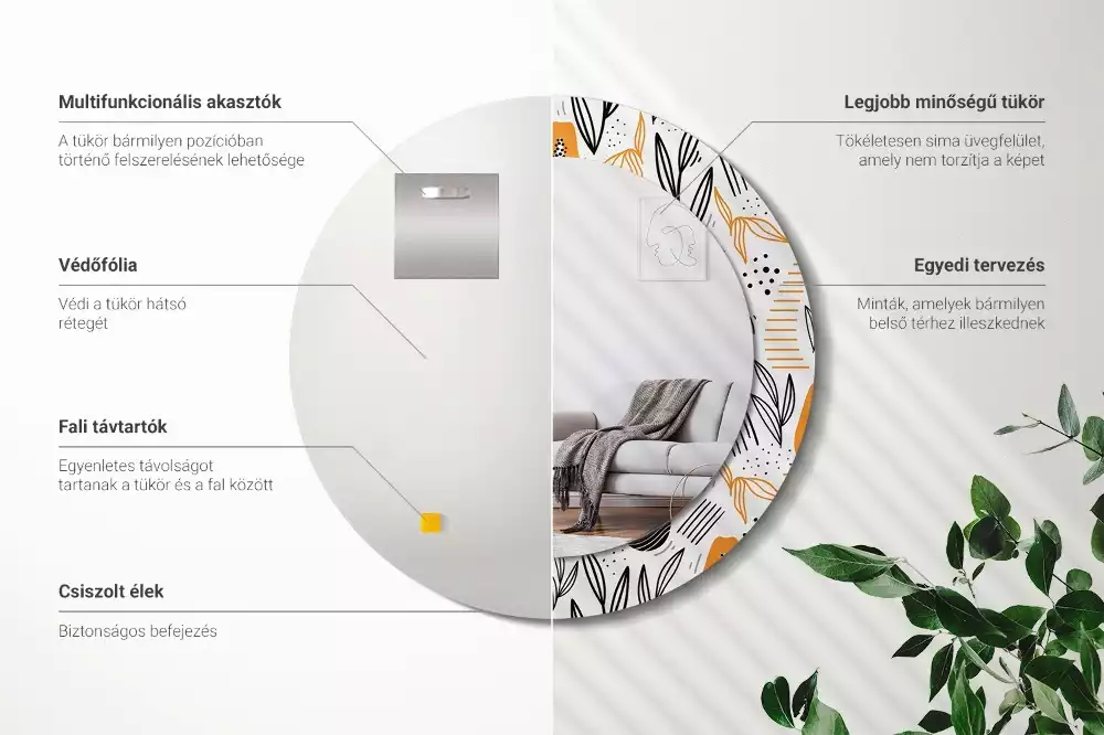 Espelho decorativo redondo Mamões