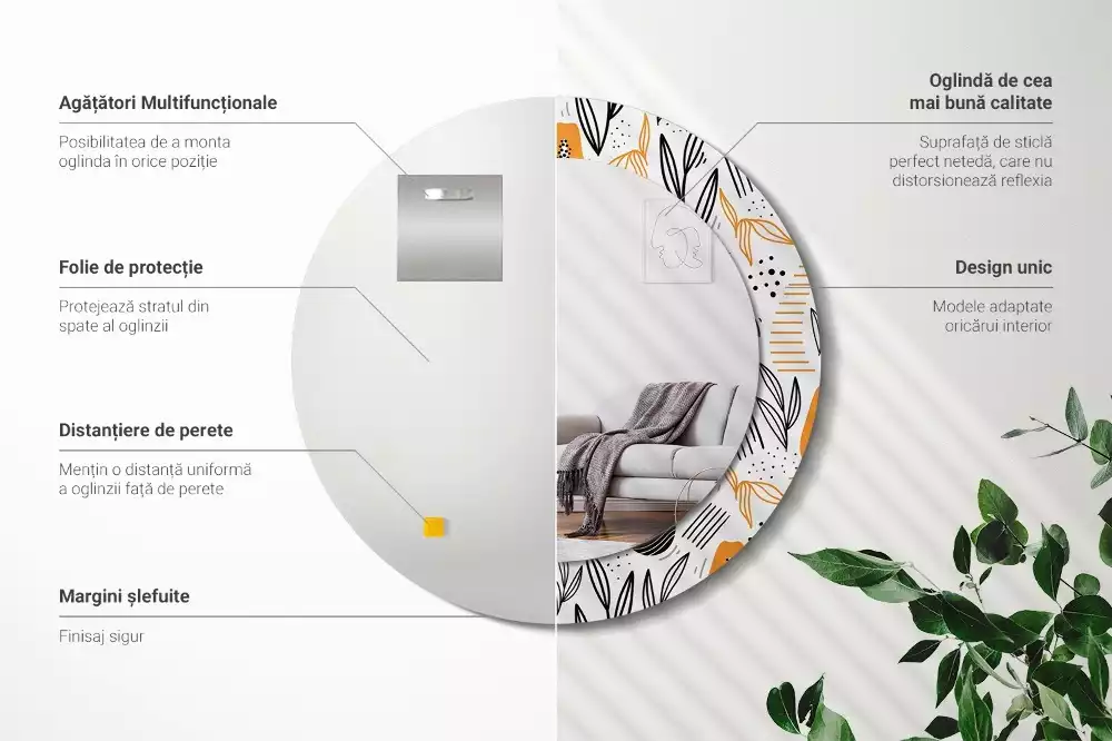 Espelho decorativo redondo Mamões