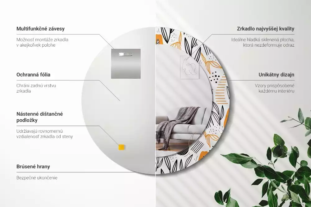 Espelho decorativo redondo Mamões